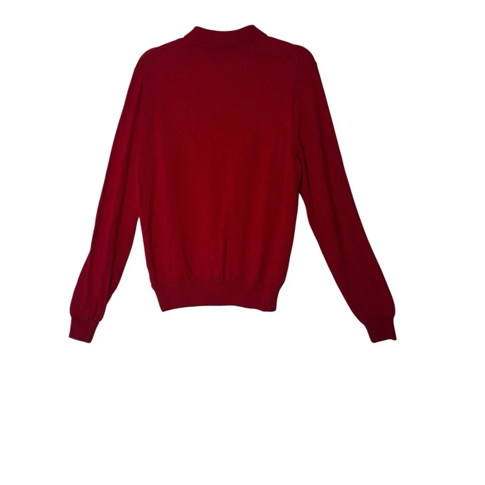 Polo Ralph Lauren Sweater Large 100% Merino Wool Knit Polo Oxford Gentlemen‎